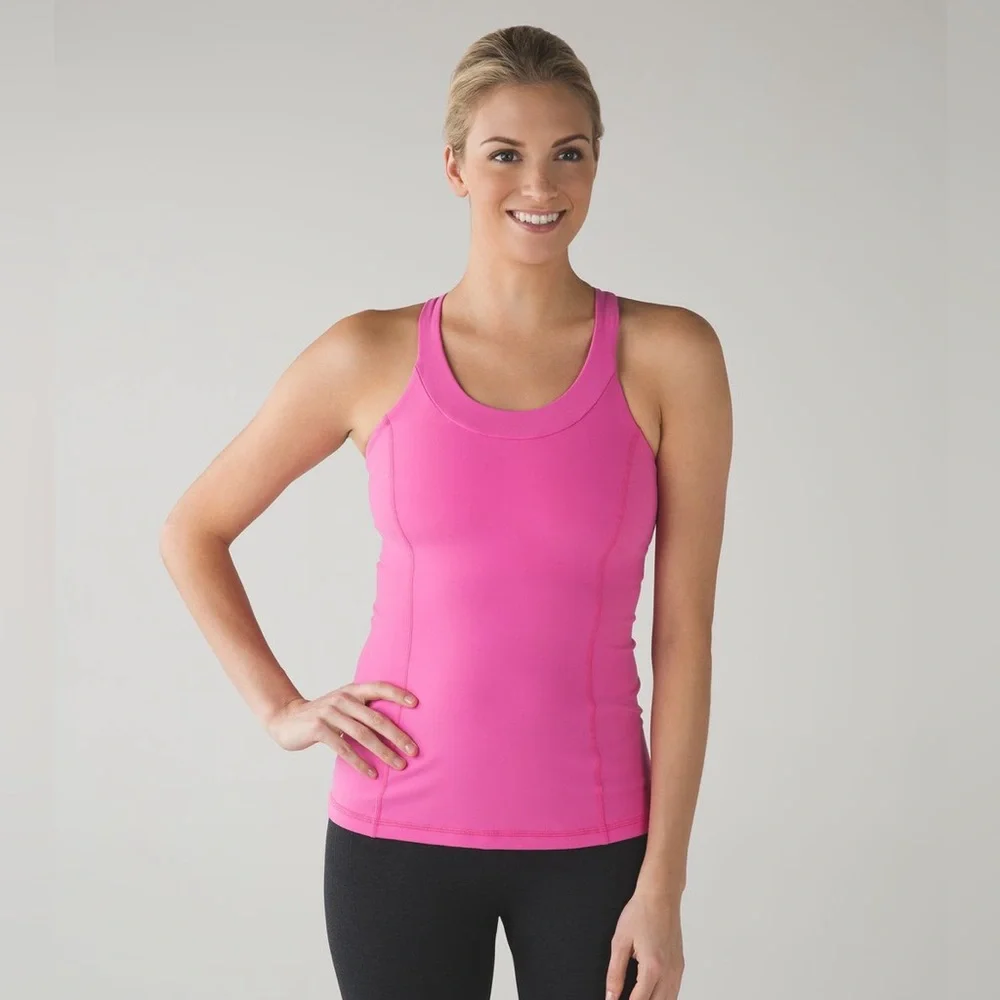 Lululemon Pink Paradise Enhearten Strappy Tank Top